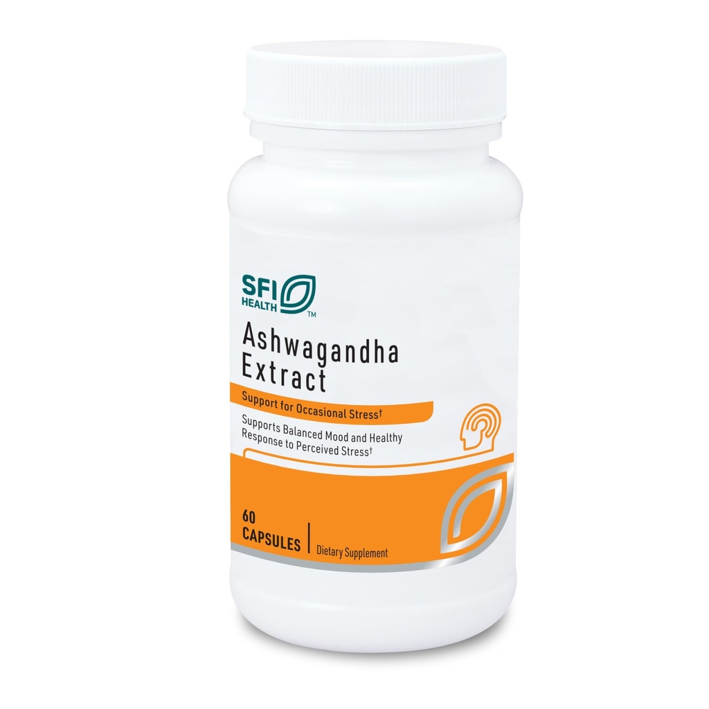 SFI Health Klaire Labs Ashwagandha Extract 300mg - Ashwagandha dodatek k podpoře paměti, kognitivní funkce a zdravá stresová reakce - hypoalergenní Ashwagandha kořenový extrakt (60 Kapsle)