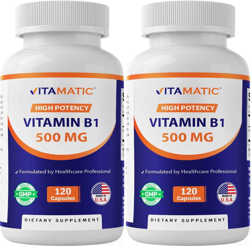 Vitamatický vitamin B1 (thiamin) 500 mg - 2 balení (120 tobolek celkem)