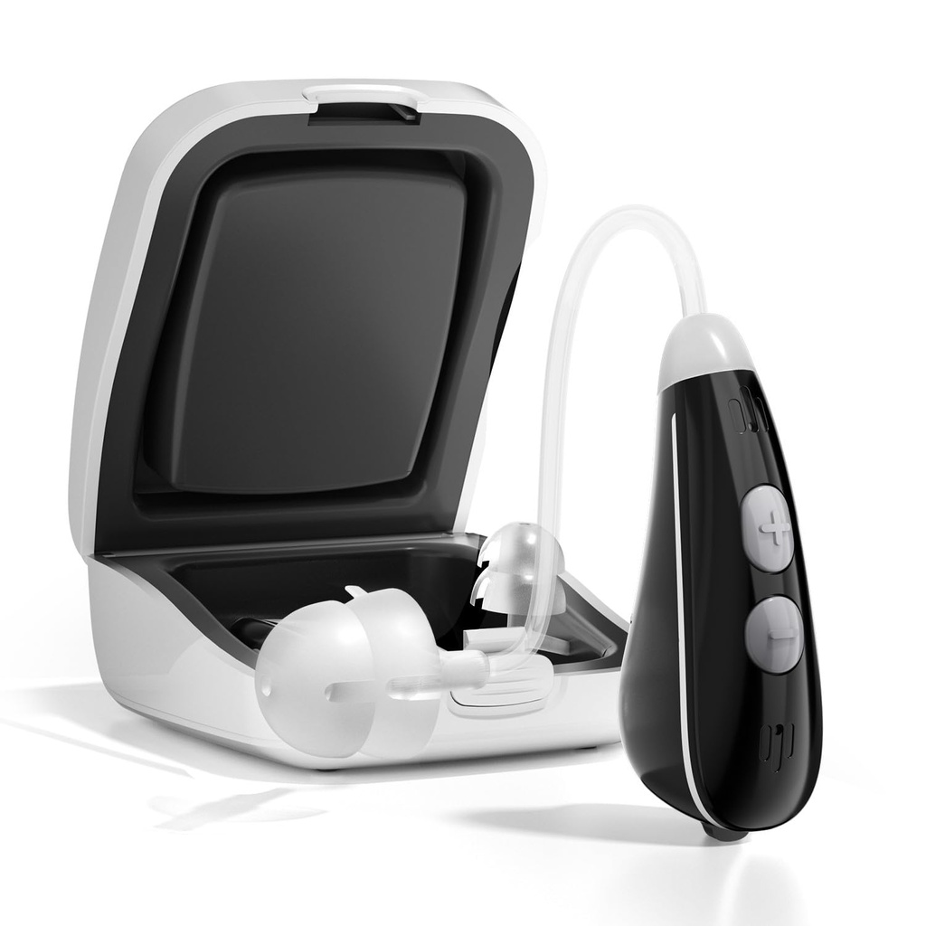 Cereton Sluchové pomůcky pro seniory - Nexus OTC Sluchové pomůcky s Superior Sound, Discreet & Light Weight, Velký dar, černá