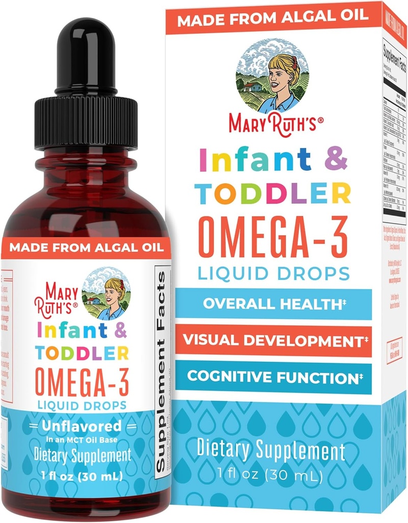 MaryRuth Organics Infant and Toddler Omega33 Liquid Drops by CLAS124; 200mg DHA and 2mg EPA Per Serving CLAS124; Celkově Wellness and Health Development CLAS124; Neochucené CLAS124; 1 Fl Oz