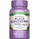 Nature 's Truth Black Elderberry Kapsle 124; 100 Počet 124; Super Koncentrované Sambucus Extract 124; Non- GMO a gluten zdarma dodatek