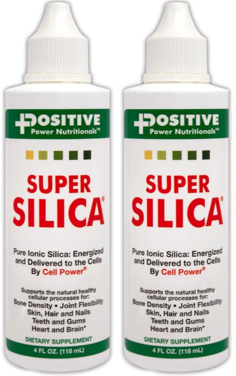 Super silica tekutý koncentrát, 4 oz. Lahvička (Balení po 2) - Nejvyšší absorpce, Collagen- Production, Podporuje zdravou hustotu kostí, kloubní pružnost, kůže vlasy a nehty, -4 oz. Dělá přes 68 kvartů