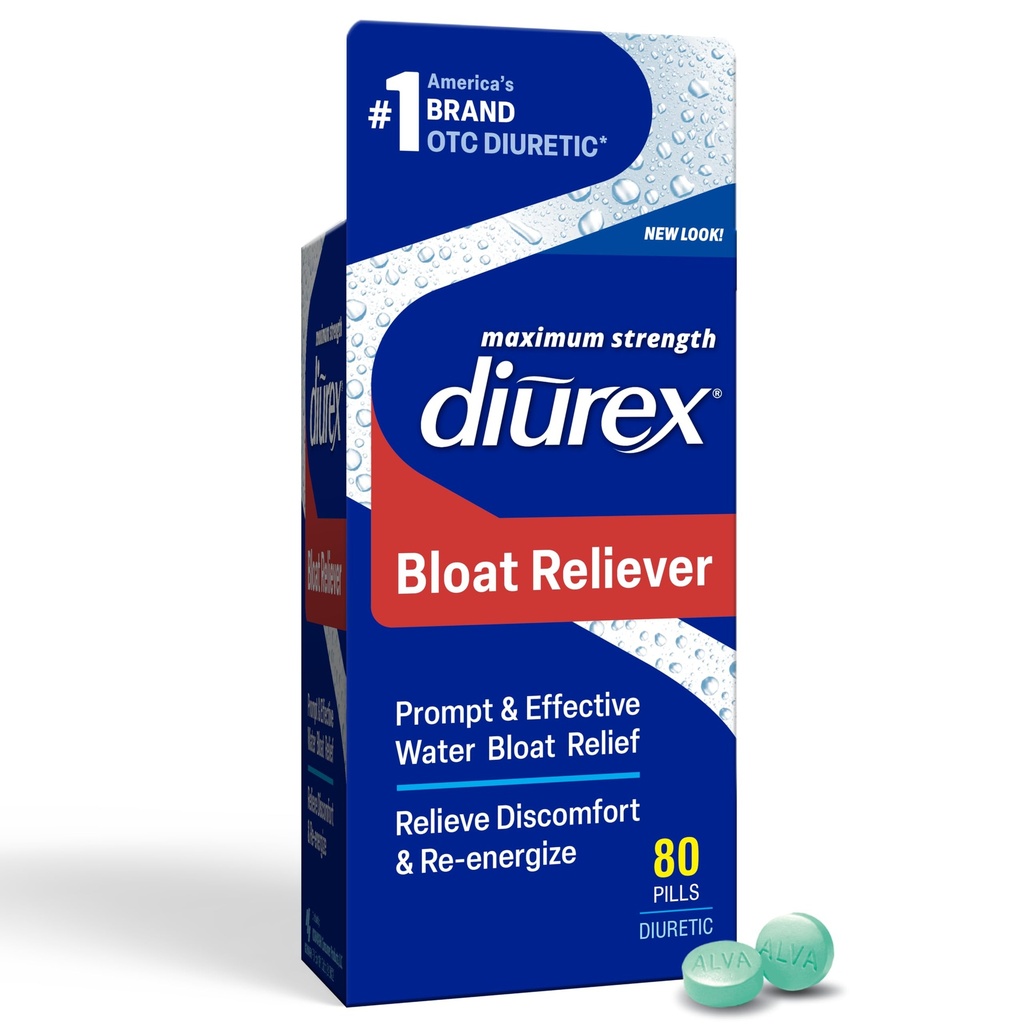 Diurex Ultra Re- Energizing Water Pills - Relieve Water Bloat - Cítit se lépe a méně těžké - 80 Počet