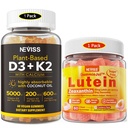 NEVISS Sugar Free Lutein Gummies 60 Počet + Vitamin D3 Gummies 60