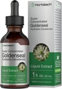 Horbäach Goldenseal Root Tincture Côte 124; 1 Fl Oz Côte 124; Liquid Extract Supplement Côte 124; Hydrastis Canadensis Herb Drops Côte 124; Alkohol Free Côte 124; Vegetarian, Non- GMO, a gluten Free