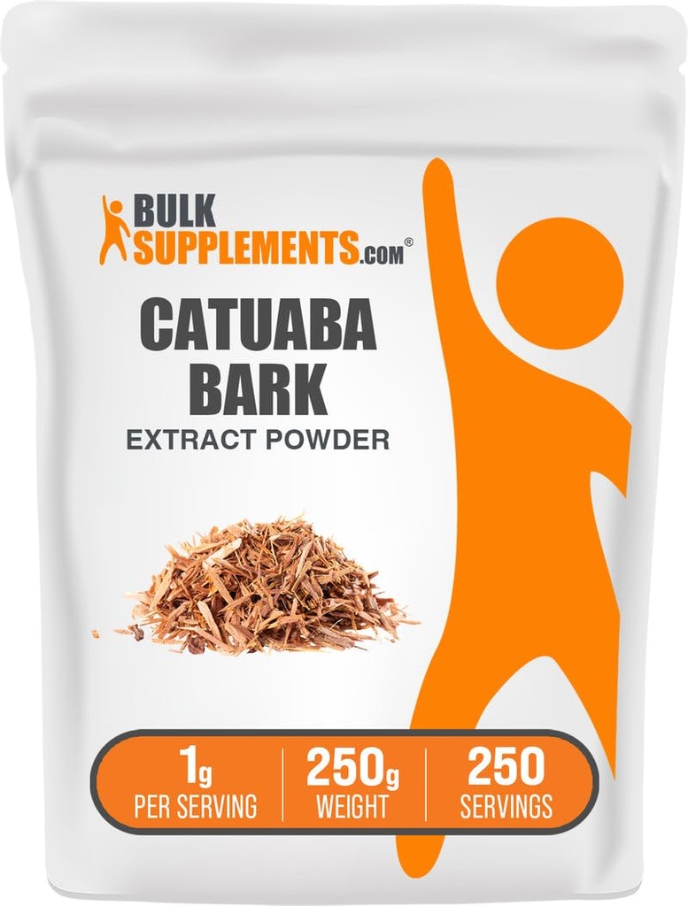 BulkSupplements.com Catuaba Bark Extract Powder - Catuaba Bark Powder, Bylinný dodatek - Vegan & Gluten Free, 1g per Serving, 250g (8.8 oz) (balení po 1)