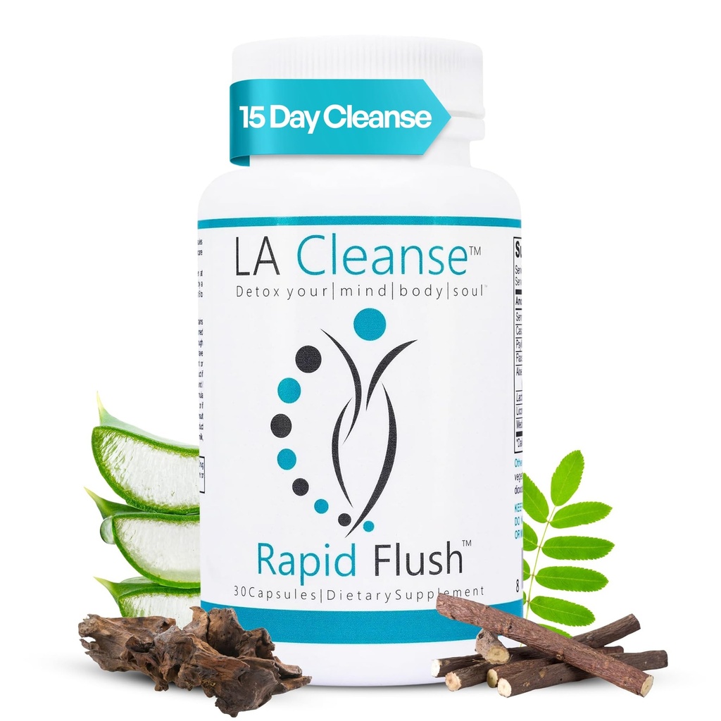 15 Day Cleanse a Detox - Rychlý Flush 15 Day Gut Cleanse pro Detox, Colon Cleanse, Colon Broom Gut Support - Vylepšení trávení s Cascara Sagrada, Senna Leaf, Psylium Husk - Kapsle 30 Počet