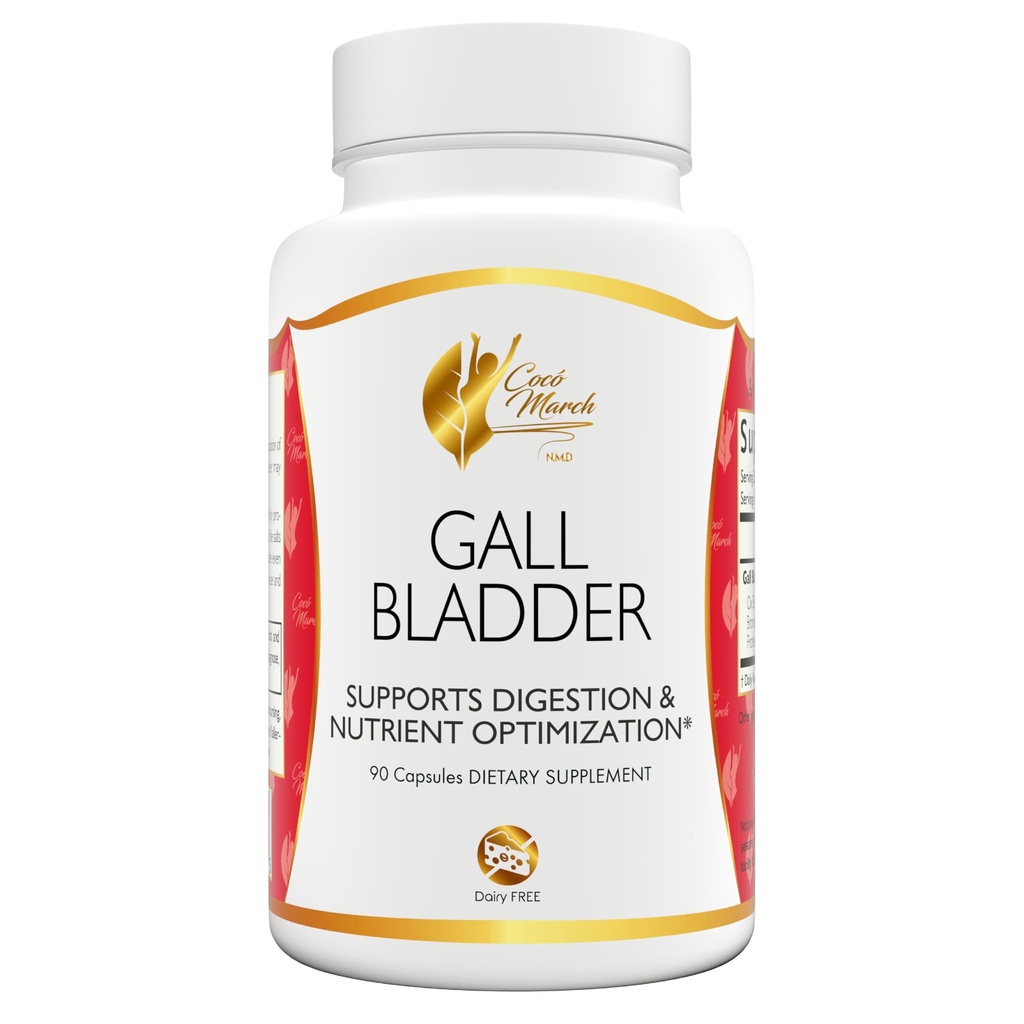 Coco March Gall žlučník-Ideální po Gall žlučník Surgery- gluten Free, Soy Free, Dairy Free, Keto Friendly, Paleo Friendly, 90 Capsules- 90 Služeb podporuje stravovací a nutriční optimalizace