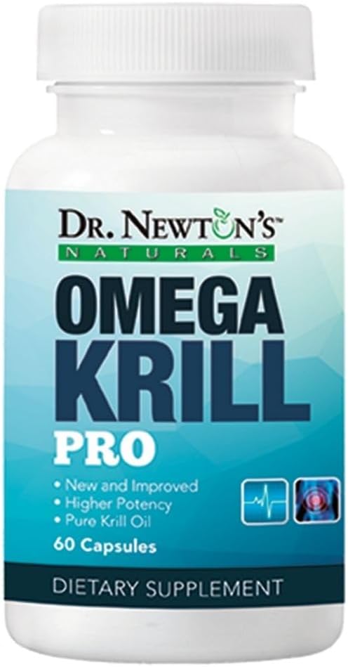 Dr. Newton 's Naturals OmegaKrill Pro EPA & DHA, Omega 3, Pristine Krill Oil - Brain, Joints, Eyes - 60 Softgels