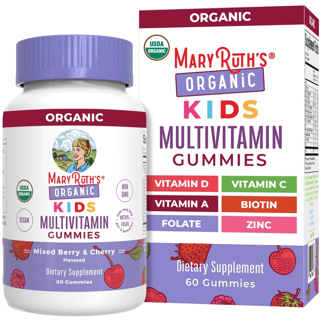 MaryRuth Organics Kids Vitamíny 124; Multi Vitamíny 124; 1 Měsíc Dodávka 124; Multivitamin Gummies pro věk 4 + 124; Multivitamin pro děti 124; Vegan Gummyes 124; Pouze 2 Gummies a Day Isra124; 60 Počet