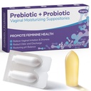 Vaginální probiotické podložky, Prebiotické Infuze s hyaluronickou kyselinou, čaj Strom, a vitamín C & E, pH Balance Support Formule bojuje Sucho, zápach a discomform, Obnovit femininní zdraví (12 Counts)