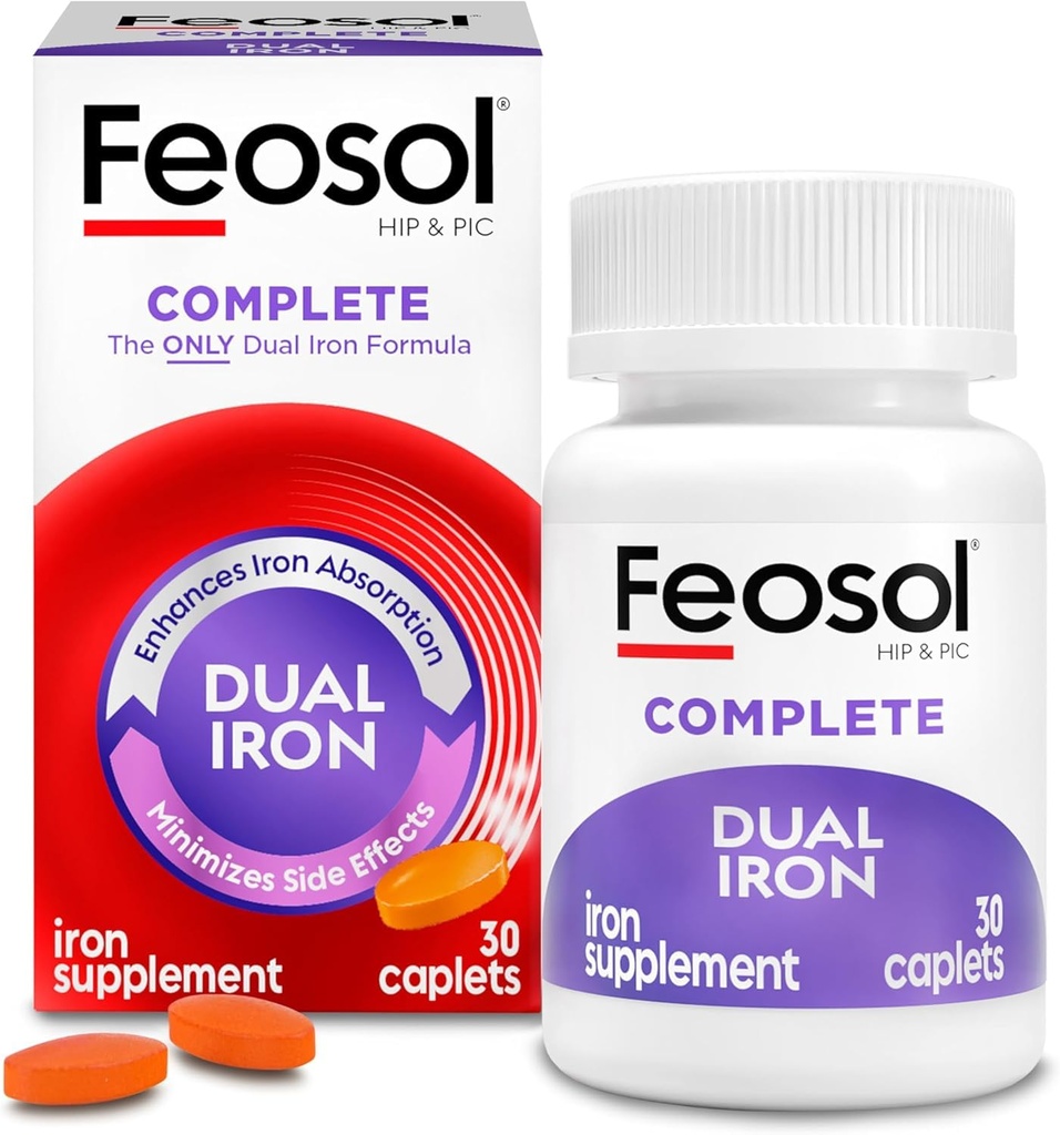 Feosol Kompletní s Bifera Iron 30 Caplets (3 Pack)
