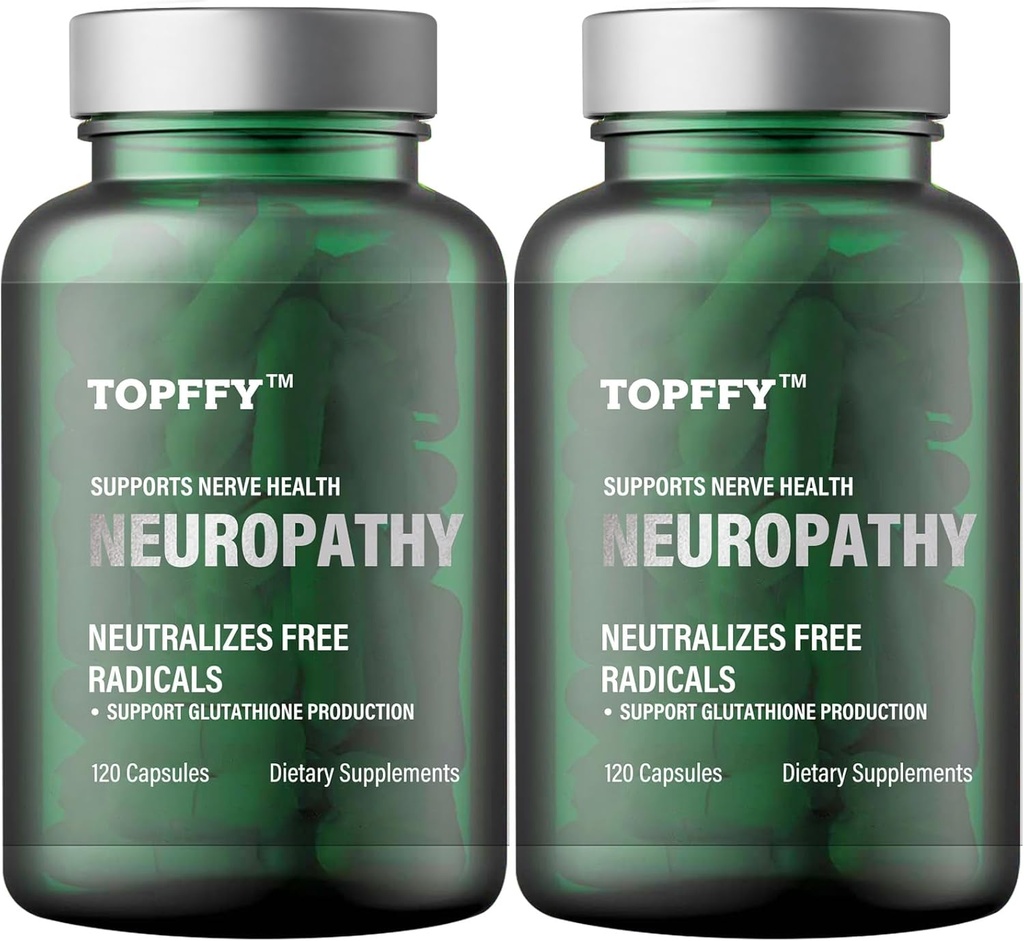 Neuropatie Nutriční Směs pro Nerve Discomfort Relief, s 600mg kyseliny alfa-lipoové, maximální síla přírodní Nerve vitamíny, vhodné pro nohy, ruce, prsty, nohy Toe