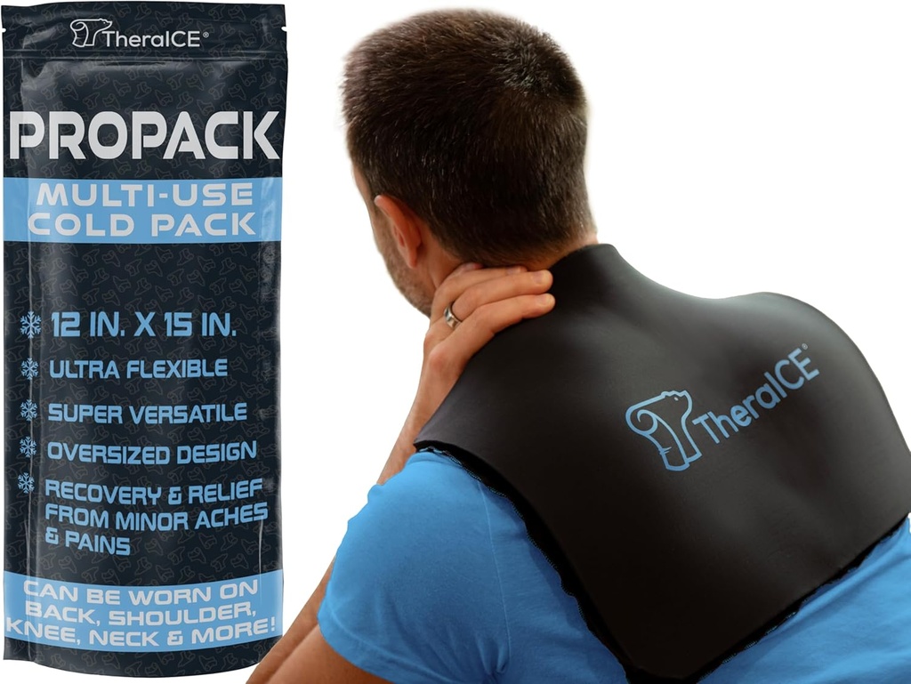 TeraICE Propack Studená terapie Reuse Cold Gel Ice Pack - Extra velké 12x15 - Skvělé pro svalovou bolest zad, rameno, kyčle - Přerostlé víceúčelové chladné Icepack pro menšiny