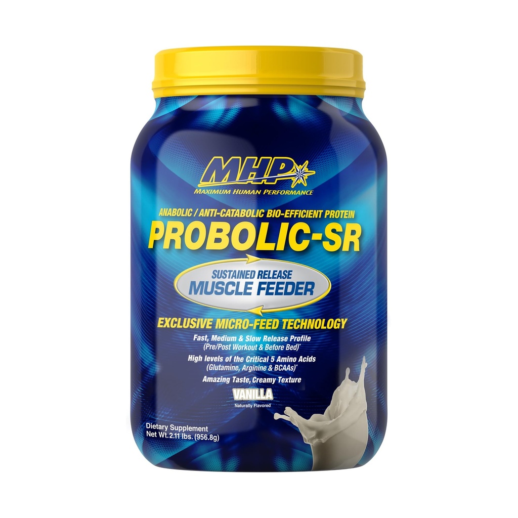 Maximální lidský výkon Probolic- SR Setrvalá uvolnění protein prášek, 24g protein, BCAA, glutamin, arginin, Pre- cvičení, Post- cvičení, noční protein, 2lbs, 26 Služební, Vanilla