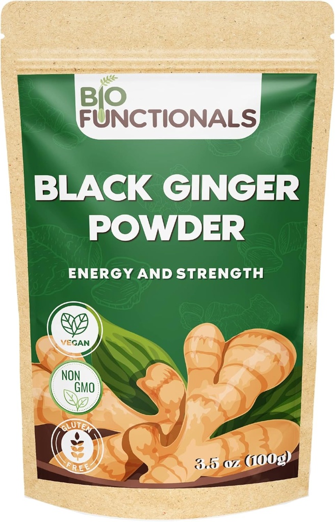 Black Ginger Powder (3.5 Oz) Thai Black Ginger Powder Kaempferia Parvifora. Podporuje energii a Staminu