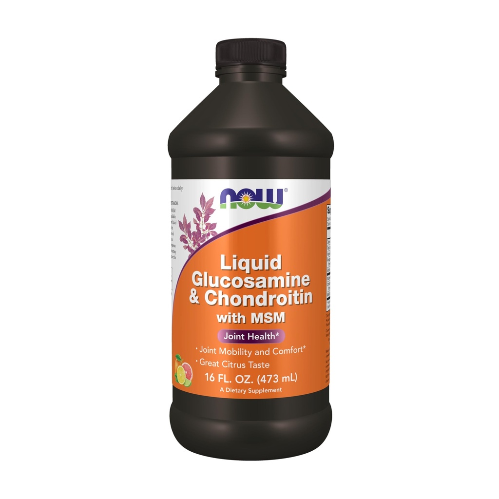 Nyní doplňky, Glucosamine & Chondroitin s MSM, Liquid, Joint Health, Mobility and Comfort *, 16-Ounce