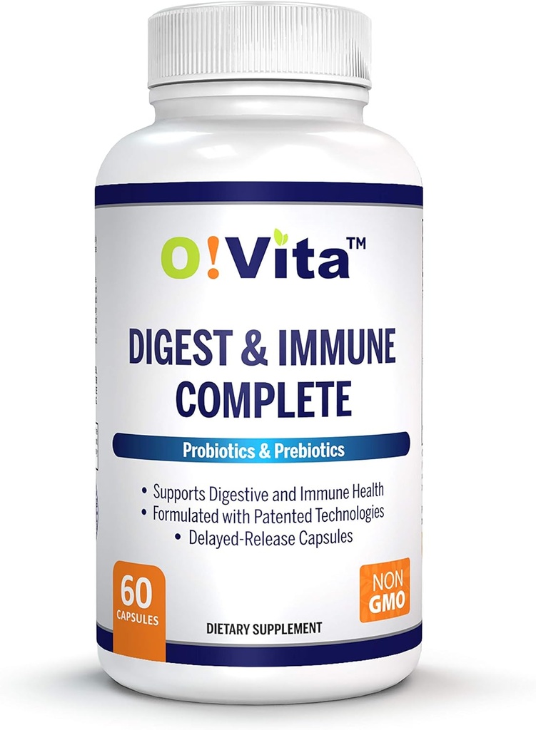 Digest & Imunitní Kompletní Probiotika & Prebiotika pro ženy & Muži, Podporuje stravitelné & Gut zdraví, Podporuje Nutrient- Absorpce & Imunitní zdraví (60 Non- GMO Kapsle)