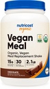 Nutricost Organic Vegan Strava Náhrada Shake Powder (Chocolate) - Certified USDA Organic, Vegan, a gluten zdarma