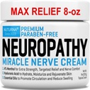 Neuropatie Nerve Relief Cream - Premium Nerve Cream 3X Akce pro cílenou úlevu a mýdlo Nerve Comfort - Maximální síla s 4% Menthol, MSM pro nohy nohy & záda - Super velké 8 Oz