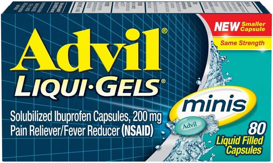 Advil Liqui- Gels Minis, 80 Kapsle per Lahvička (5 lahví)