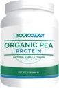 Rootcology by Dr. Izabella Wentz PHARMAD124; Organic Pea Protein PHARMAD124; USDA Certified Organic Pea Protein with 20g Plant Protein per Serving PHARMAD124; Natural Vanilla Flavor PHARD124; 454g / 15 Services