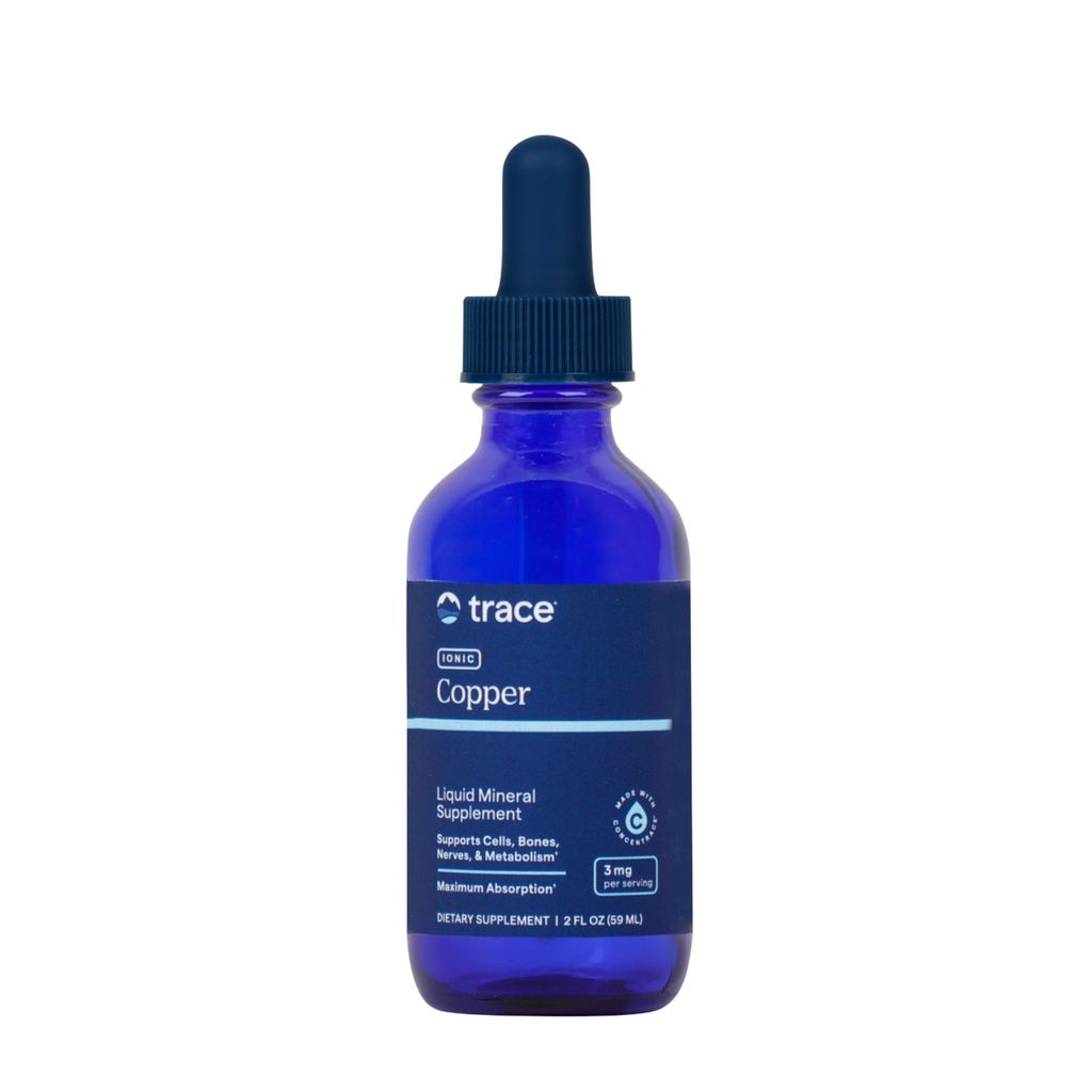 Stopy Minerály Ionická měď - Liquid Copper Supplement for Blood Health - Podporuje zdravé propojení tkáně, metabolismus & Nervy - 2 fl oz (48 Služeb)
