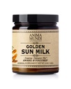 Anima Mundi Apotecary Golden Sun Milk - Relaxační Plant- Based Powder with Organic Spices Turmeric, Ashwagandha, Reishi & Vanilla - Neslazený nápoj Powder - Podpora smyslu pro klid (5oz / 142g)