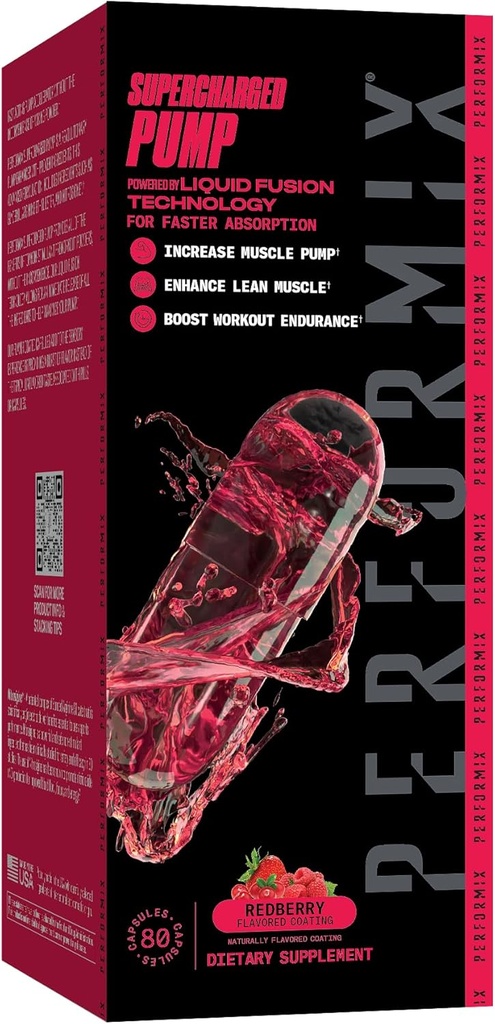 PERFORMIX přeplňované čerpadlo - Nitrosigine ® a Betaine Pre- Workout Doplněk - Svalové čerpadlo urychlovač - Vytrvalost a síla Booster (80 Kapsle)