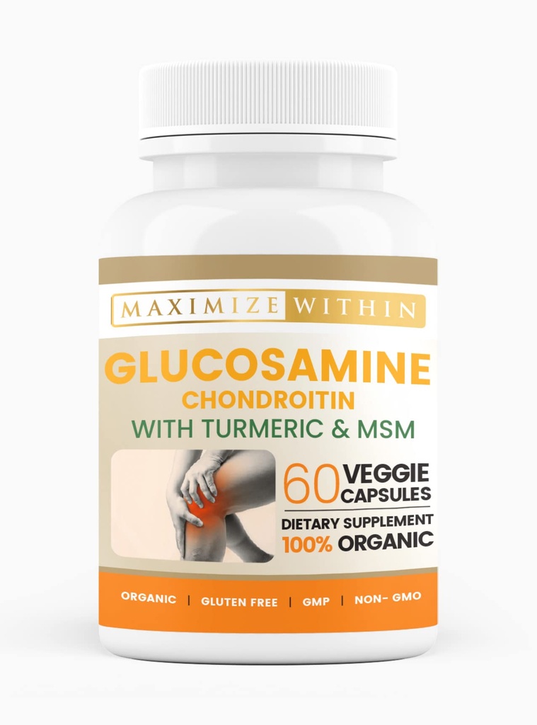 Glucosamine Chondroitin s kurkumou a MSM - Podpora mobility a flexibility - 60 Veggie Kapsle