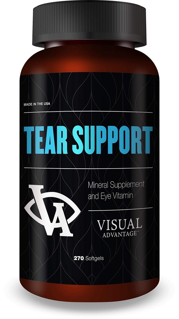 Stear Support Eye Vitamíny pro suché oči - 3-Month Supply, 270 Softgels - Podporuje Eye Moisture & Mazání, Omega-3, Gluten- Free, Non-GMO