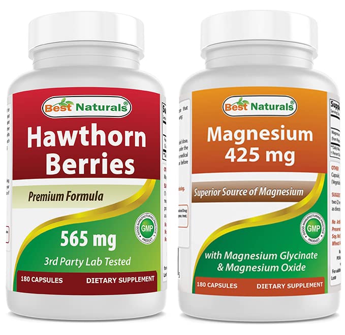 Nejlepší Naturals Hawthorn Berry 565 mg & Magnesium Glycinate 425 mg