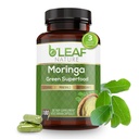 B 'LEAF NATURE Organic Moringa Kapsle 1000mg, 180 Počet - Moringa Kapsle s Organic Olefeira Prášek pro imunitní podporu, Energy & Balance - Vegan, Non- GMO doplňky pro denní Wellness