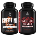 Svazek Tri fáze Creatine pilulky 5g a Extra Pevnost Test Booster pro muže - Muscle Mass Gainer a Muscle Recovery Creatin HCL Pyruvát - přírodní energie dodatek s rohovými kozí trávu