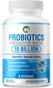 Probiotika pro stravitelné zdraví 60 Kapsle 124; 10 Miliardy CFU Vědecky vyvinuté Multi Strain Probiotic Blend 124; Organické doplňky s prebiotika pro muže a ženy (10 bilionů Probiotika)
