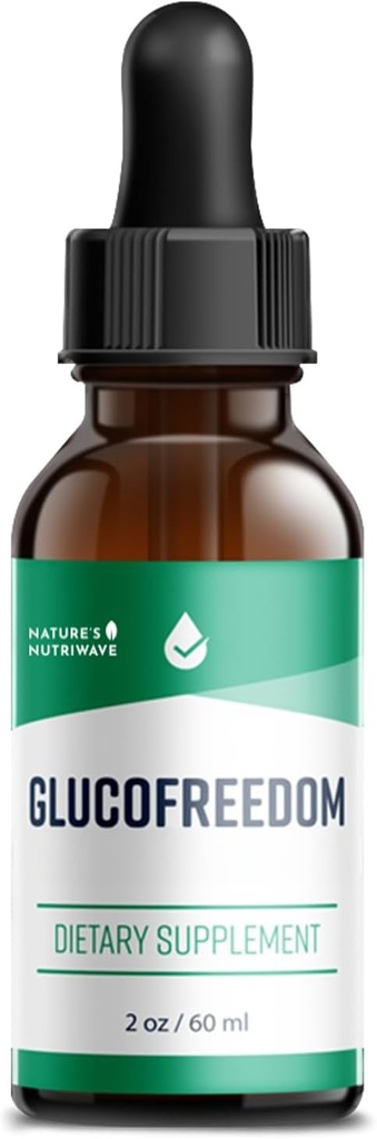 GlucoFreedom Doplněk Kapky - Plant- Based Liquid Blend s Astragalus & Grape Seed - Non- GMO, GMP- Certified, Made in USA - 2oz, 60ml, 1 měsíční dodávka