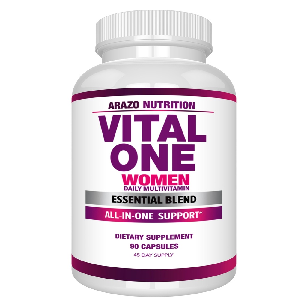Arazo Nutrition Vital One Multivitamin pro ženy - Denní Wholefood dodatek - 90 Vegan Kapsle