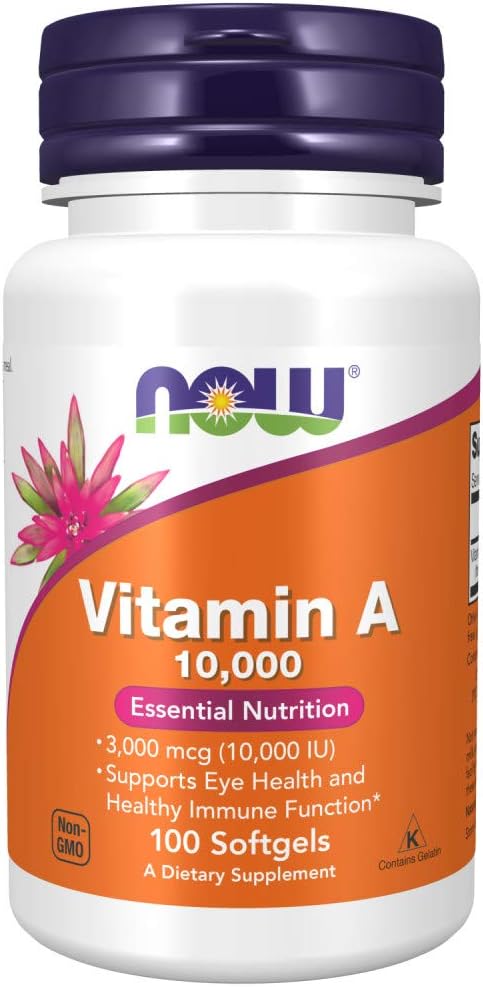 Foods, Vitamin A, 10 000 IU, 100 Softgels