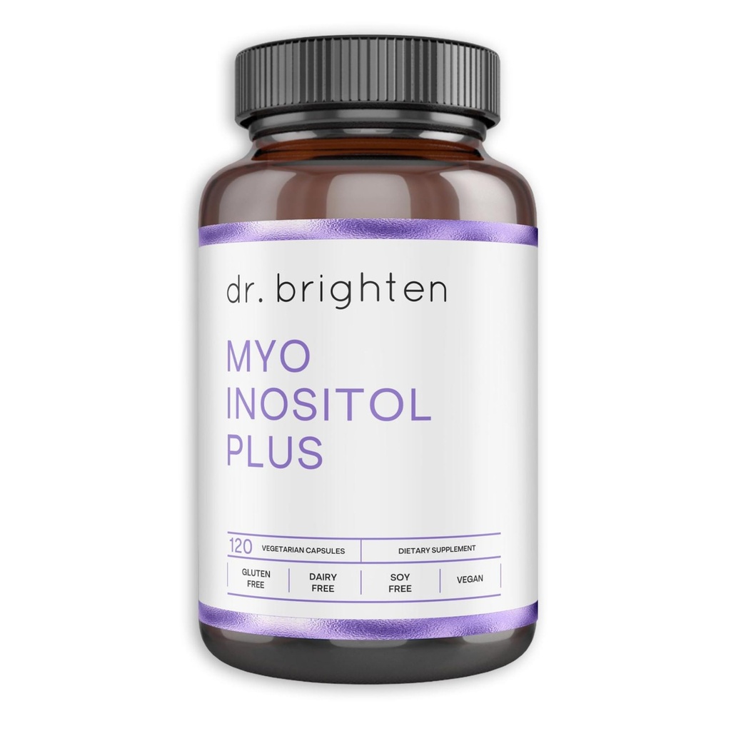 Dr. Bright Myoinositol Plus - Lékařský vypočítaný poměr myo- a D- Chiro- Inositol na podporu PCOS příznaky, Hormonová rovnováha, zdravé ovariální funkce a pravidelné menstruační cykly
