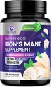 Lví hříva Houba Kapsle 10,000mg - Lví hříva doplněk Kapsle pro paměť a Focus Support, Mozek, Imunitní podpora zdraví, Vegan, Lahve v USA, Lví hříva Houba Powder Extract, 120 Počet