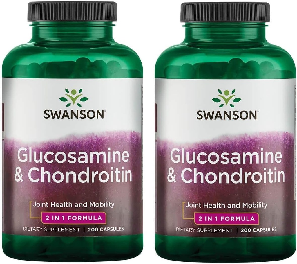 Swanson Glucosamine & Chondroitin Combo 500 / 250 Milligrams 200 Kapsle (2 balení)