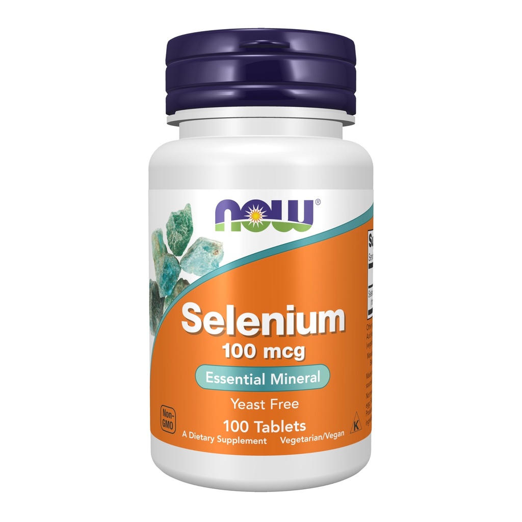 Nyní doplňky, Selen (L- Selenomethionin) 100 mcg, esenciální mineral *, 100 tablet