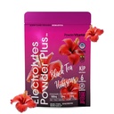 PowderVitamin Electrolytes Powder Plus (100 Servings) Black Tea Hibiscus Electrolyte Powder Keto, bez cukru, růžová himalájská sůl, 1000mg draslík, 120mg vápníku, 120mg hořčíku, hydratační prášek