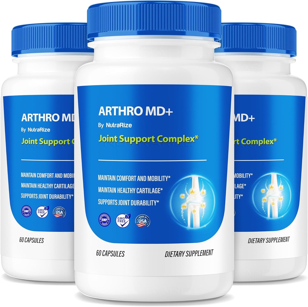 (3 Pack) Arthro MD + Kapsle, Oficiální Arthro MD společná podpora, Všechny přírodní vzorec na podporu flexibility a mobility, Premium pilulky pro zdravé klouby, Arthro M D Review (180 Kapsle)