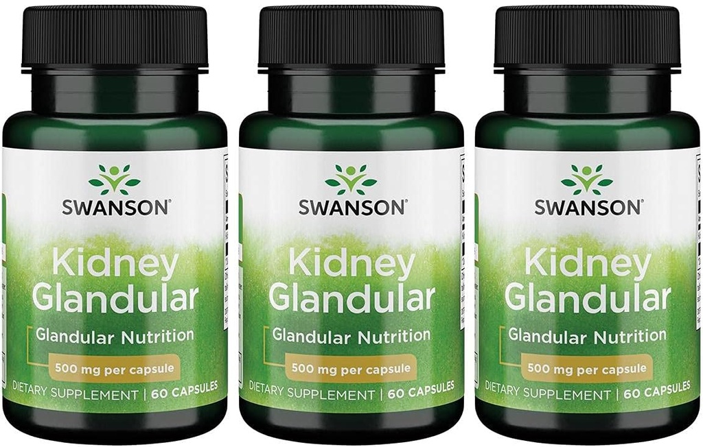 Swanson Ledviny Glandular 500 mg 60 kaps 3 balení