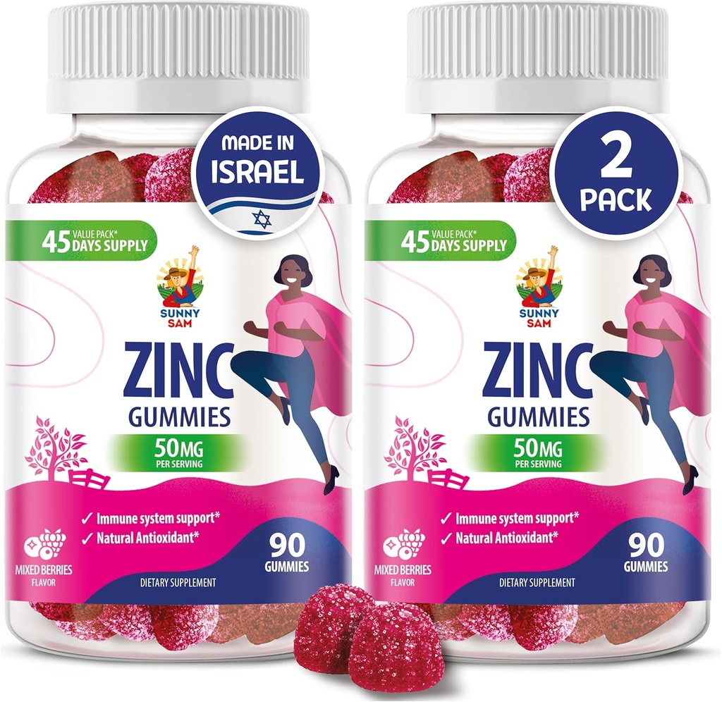Zinkové žvejkačky pro dospělé - Zinkové Žvýkací žvejkačky pro imunitní podporu - Výkonný přírodní antioxidant Non- GMO dodatek pro děti Muži Dospělé ženy