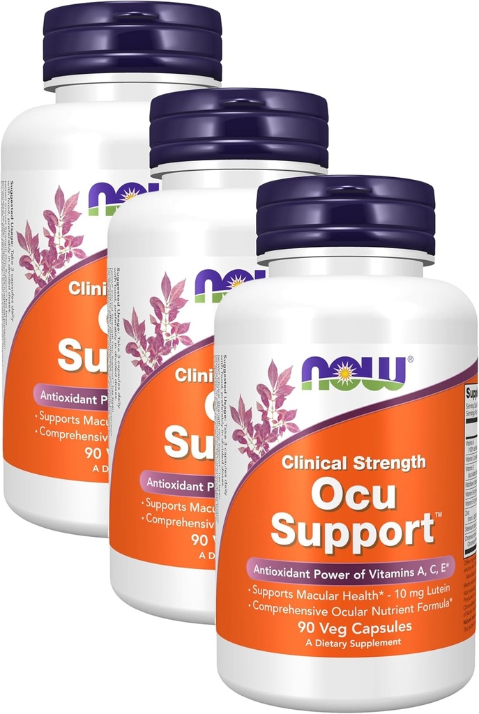 Nyní doplňky, Ocu Support ™ s FloraGLO ® Lutein, Plus vitaminy A, C a E, 90 Veg kapsle (balení po 3)