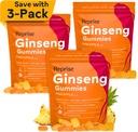 Gumové gumy pro dospělé 124; Korejské Ginseng dodatek pro muže a pro ženy 124; 240 mg červené Ginseng Gummy 124; Energetické gumy pro paměť, a imunita 124; Snížený cukr Ginseng Chews, 45 Gummies (balení po 3)