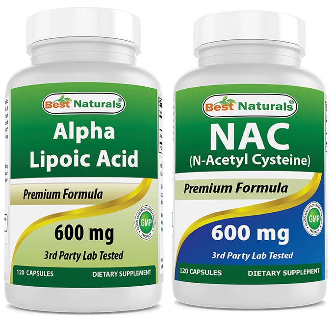 Nejlepší Naturals Alpha Lipoic Acid 600 mg & NAC 600 mg