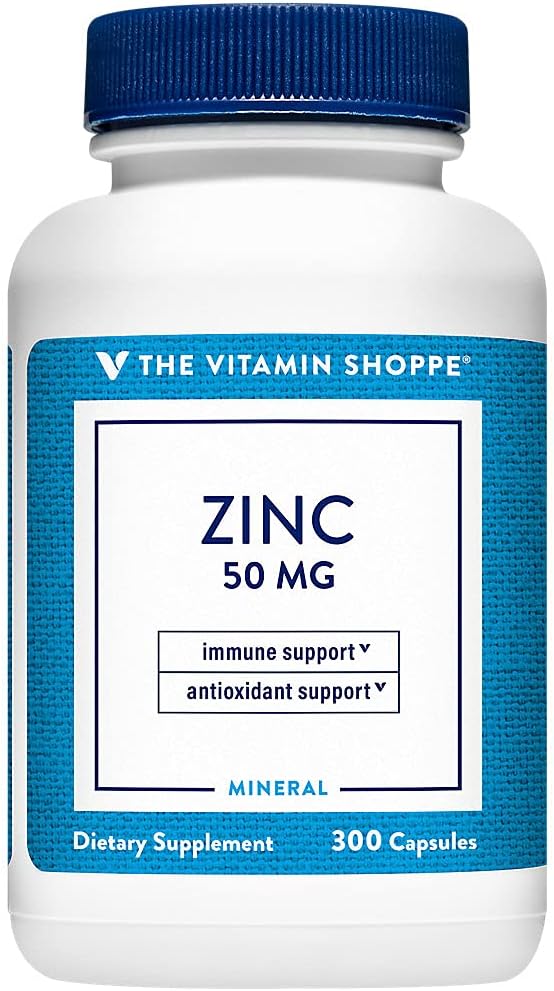 Vitamin Shoppe Zinek 50 mg na jedno podání (300 tobolek)